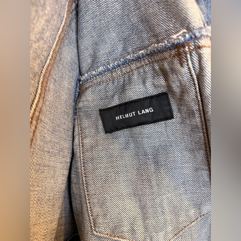 Helmut Lang VINTAGE Denim Trench Coat Dress Jacket Made in USA Size M | RARE - Picture 13 of 14